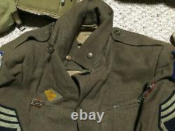 WW2 WWII Army Air Force Uniform Ike Shirt Pants Socks Hats Awards Field Gear Lot