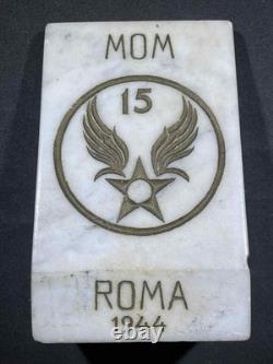 WW2 WWII Military US Army USAAF 15th Air Force Rome 1944 Souvenir Paperweight