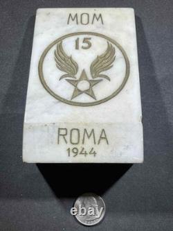 WW2 WWII Military US Army USAAF 15th Air Force Rome 1944 Souvenir Paperweight