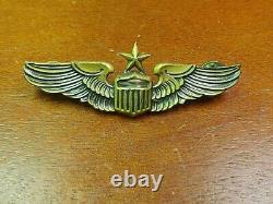 WW2 WWII USAAF US Army Air Force Sterling Silver 3 Senior Pilot Wing C. P. Co