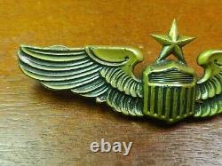 WW2 WWII USAAF US Army Air Force Sterling Silver 3 Senior Pilot Wing C. P. Co