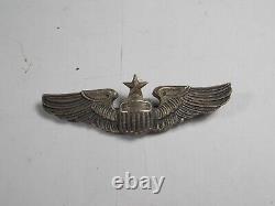 WW2 WWII USAAF US Army Air Force Sterling Silver 3 Senior Pilot Wings