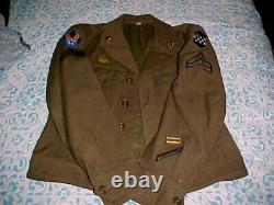 WW2 WWII US Army 99th Infantry Division with Air Corps Patch Ike Jacket Size 38R