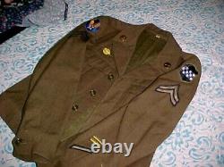 WW2 WWII US Army 99th Infantry Division with Air Corps Patch Ike Jacket Size 38R