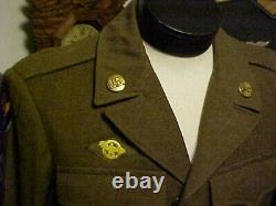 WW2 WWII US Army 99th Infantry Division with Air Corps Patch Ike Jacket Size 38R