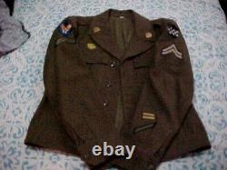 WW2 WWII US Army 99th Infantry Division with Air Corps Patch Ike Jacket Size 38R