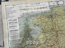 WW2 WWII US Army Air Force Pilot / PARATROOPER Silk Escape Map Europe C/D & C/E