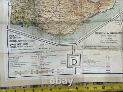 WW2 WWII US Army Air Force Pilot / PARATROOPER Silk Escape Map Europe C/D & C/E