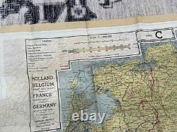 WW2 WWII US Army Air Force Pilot / PARATROOPER Silk Escape Map Europe C/D & C/E