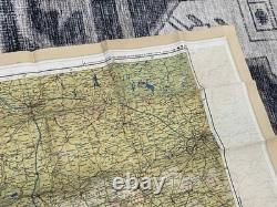 WW2 WWII US Army Air Force Pilot / PARATROOPER Silk Escape Map Europe C/D & C/E