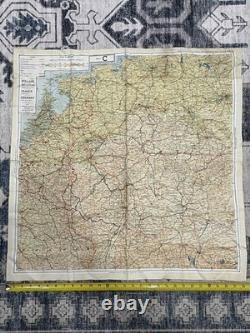 WW2 WWII US Army Air Force Pilot PARATROOPER Silk Escape Map Europe C/D Holland