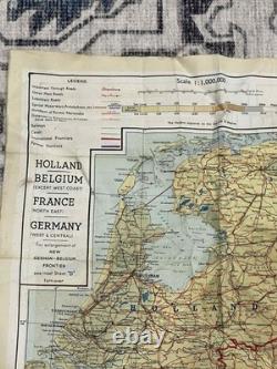 WW2 WWII US Army Air Force Pilot PARATROOPER Silk Escape Map Europe C/D Holland