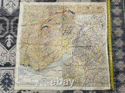 WW2 WWII US Army Air Force Pilot PARATROOPER Silk Escape Map Europe C/D Holland