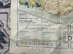 WW2 WWII US Army Air Force Pilot PARATROOPER Silk Escape Map Europe C/D Holland