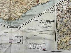 WW2 WWII US Army Air Force Pilot PARATROOPER Silk Escape Map Europe C/D Holland