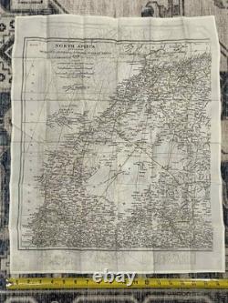 WW2 WWII US Army Air Force Silk Pilot Escape Map NORTH AFRICA Tunisia Algeria