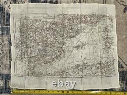 WW2 WWII US Army Air Force Silk Pilot Escape Map NORTH AFRICA Tunisia Algeria