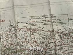 WW2 WWII US Army Air Force Silk Pilot Escape Map NORTH AFRICA Tunisia Algeria