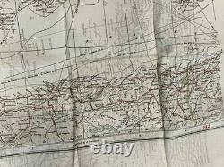 WW2 WWII US Army Air Force Silk Pilot Escape Map NORTH AFRICA Tunisia Algeria