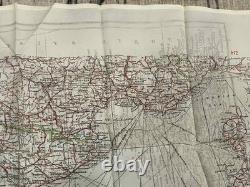 WW2 WWII US Army Air Force Silk Pilot Escape Map NORTH AFRICA Tunisia Algeria