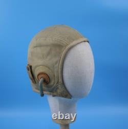 WW2 WWII US Army Air Force Type A-9 Summer Flight Helmet Khaki Large