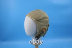 WW2 WWII US Army Air Force Type A-9 Summer Flight Helmet Khaki Large