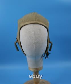 WW2 WWII US Army Air Force Type A-9 Summer Flight Helmet Khaki Large