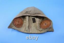 WW2 WWII US Army Air Force Type A-9 Summer Flight Helmet Khaki Large