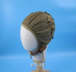 WW2 WWII US Army Air Force Type A-9 Summer Flight Helmet OD Large