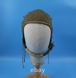 WW2 WWII US Army Air Force Type A-9 Summer Flight Helmet OD Large