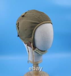 WW2 WWII US Army Air Force Type A-9 Summer Flight Helmet OD Large