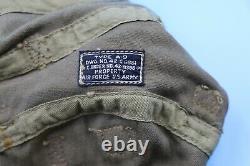 WW2 WWII US Army Air Force Type A-9 Summer Flight Helmet OD Large