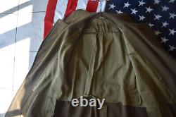 WW2 WWll US Army Air Force Long Wool Overcoat Trench Coat Winter Dress 40R 40 R