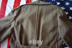 WW2 WWll US Army Air Force Long Wool Overcoat Trench Coat Winter Dress 40R 40 R