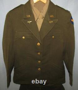 WW2 Women's Army Air Corp Officer's Uniform-Jacket/Shirt/Tie/Skirt/Cap-Named