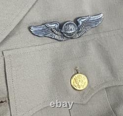 WW2 era US 1st Army Air Corps Air Force Officer's Khaki Summer Jacket Uniform