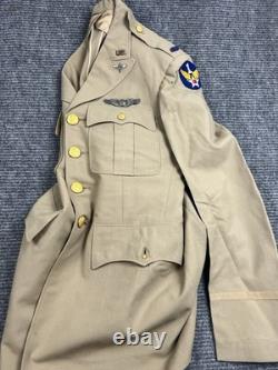 WW2 era US 1st Army Air Corps Air Force Officer's Khaki Summer Jacket Uniform