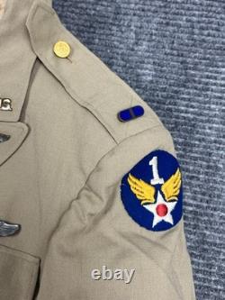 WW2 era US 1st Army Air Corps Air Force Officer's Khaki Summer Jacket Uniform