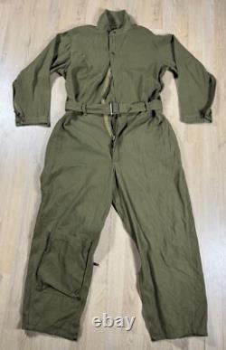WW2 era US Army Air Corps Force Type A-4 Flight Suit Coveralls with Belt