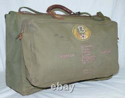 WWII 13th Army Air Force Corps Canvas Suitcase Service-Pak Embroidered ID'd