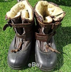 WWII 1940's TYPE A-6A US ARMY AIR FORCE PILOTS BRISTOLITE FLYING BOOTS & LINERS