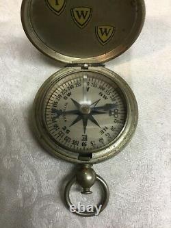 WWII 1941 U. S. Army Air Corp Longines Wittnauer Pilot Pocket Compass Original