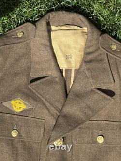 WWII 1942 Named US Army Air Forces Service Coat 38R Wool Serge 13th AAF Corporal