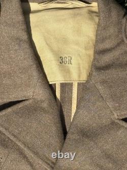 WWII 1942 Named US Army Air Forces Service Coat 38R Wool Serge 13th AAF Corporal