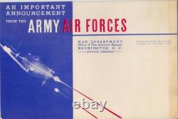 WWII 1942 Recruitment Brochure Poster ARMY AIR FORCES VG Large 18 x 24 COLOR
