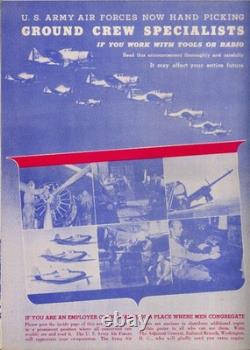 WWII 1942 Recruitment Brochure Poster ARMY AIR FORCES VG Large 18 x 24 COLOR