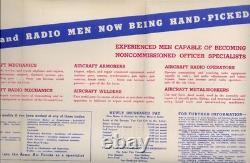 WWII 1942 Recruitment Brochure Poster ARMY AIR FORCES VG Large 18 x 24 COLOR