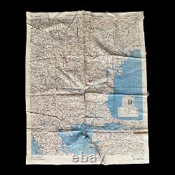 WWII 1943 Italy Mediterranean Theater U. S. Army Air Force Bomber Bailout Map