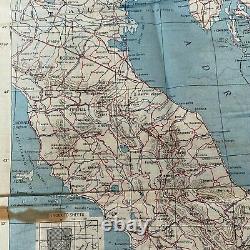 WWII 1943 Italy Mediterranean Theater U. S. Army Air Force Bomber Bailout Map