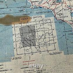 WWII 1943 Italy Mediterranean Theater U. S. Army Air Force Bomber Bailout Map